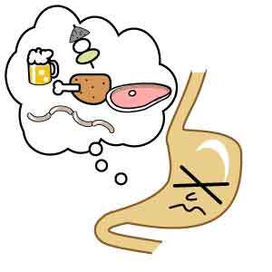 イラスト：胃の炎症