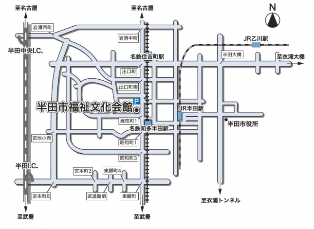 地図：半田市福祉文化会館