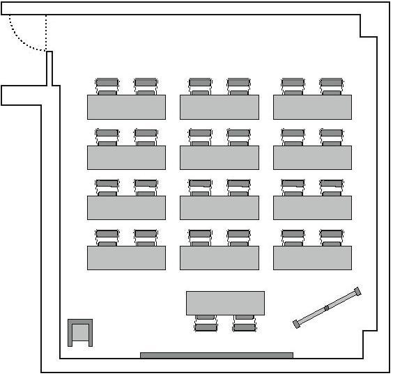 イラスト：学習室の平面図