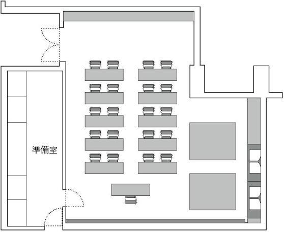 イラスト：美術工作室の平面図