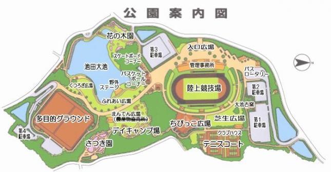 地図：運動公園案内図