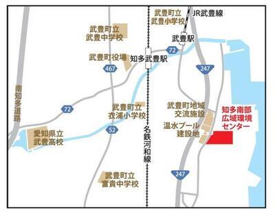 地図：知多南部広域環境センター位置図