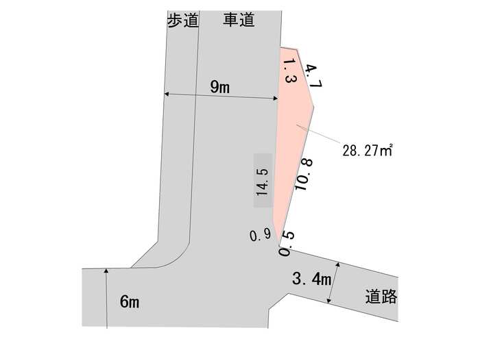 地図：保留地34-2街区1画地