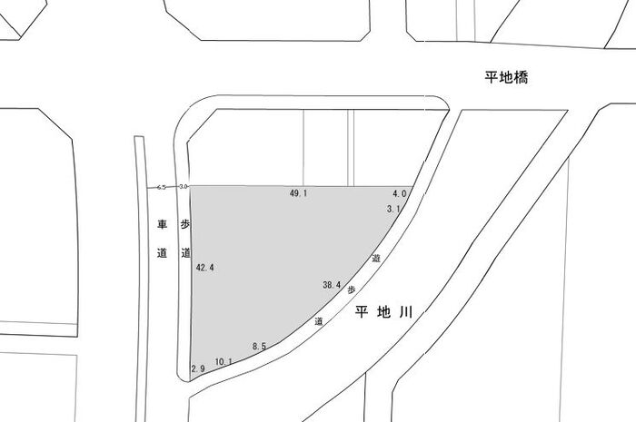 地図：保留地54街区5画地