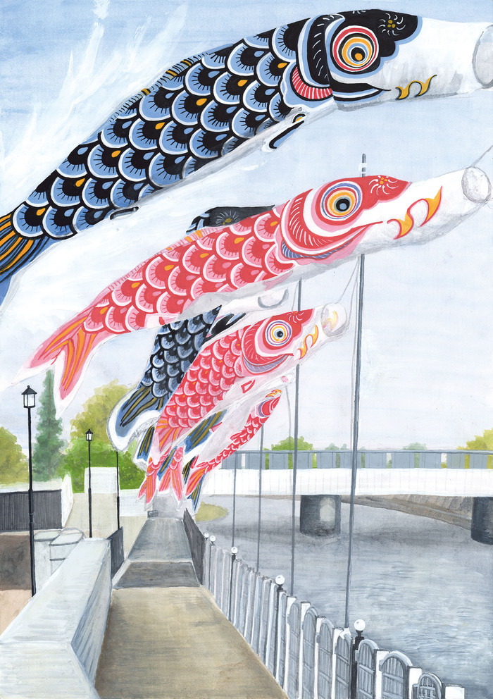 画像:泳ぐ鯉のぼり