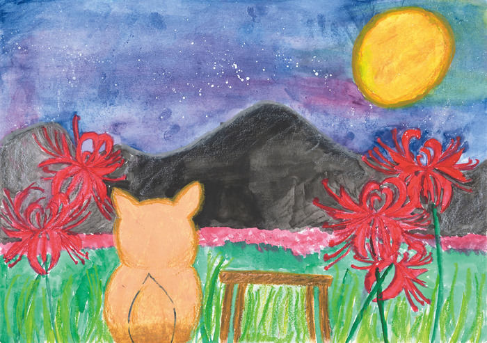 画像:ごんと彼岸花