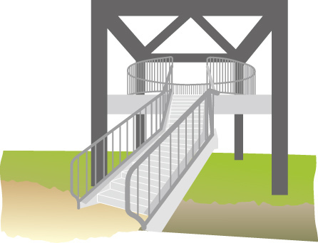 イラスト：任坊山公園の展望台