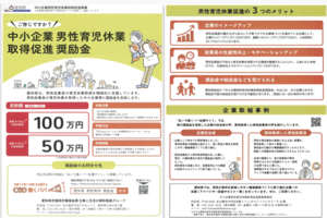 中小企業男性育児休業取得促進奨励金
