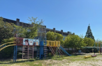 半田幼稚園の園庭の様子です。