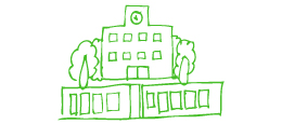 イラスト：学校のイラスト