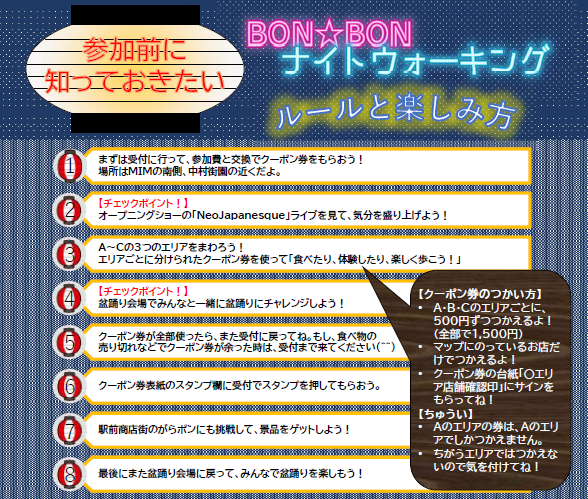 BONBONナイトウォーキング ルールと楽しみ方