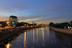 写真：半田運河の夜景
