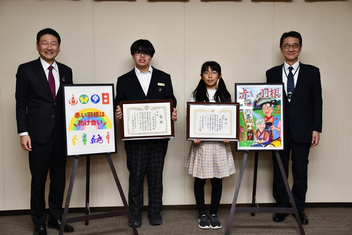 表敬訪問(ポスター作品コンクール)