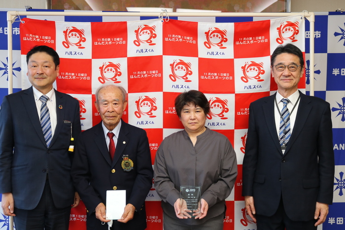 表敬訪問（日本スポーツ協会公認スポーツ指導者永年表彰）