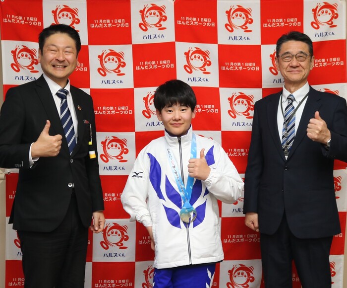 表敬訪問（水泳）