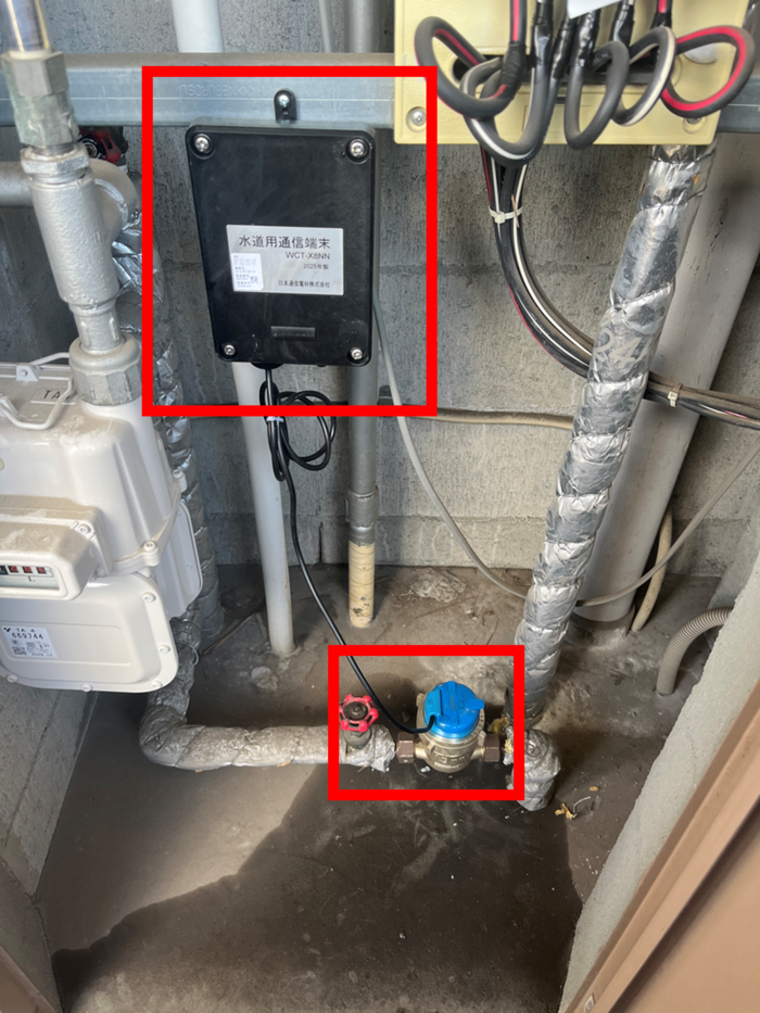 パイプシャフト内の設置イメージ