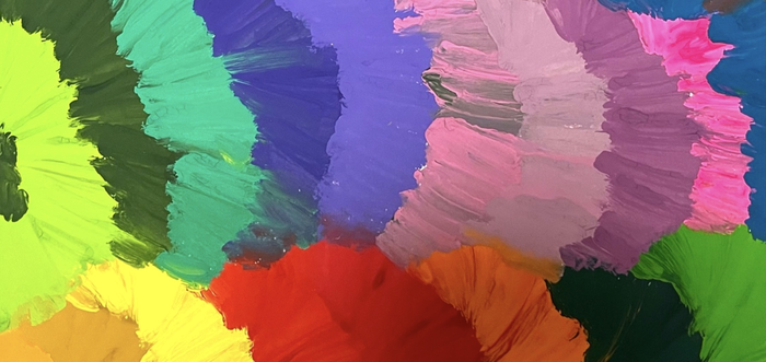 作品画像1 カラフルなお花が描かれた作品