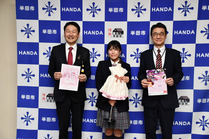 表敬訪問（桐華ファッション専門学校修了作品発表会）