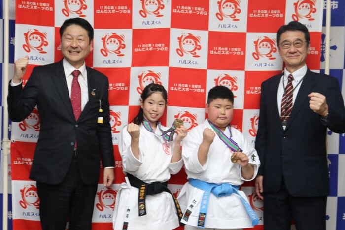 市長と江端さんと間瀬さん