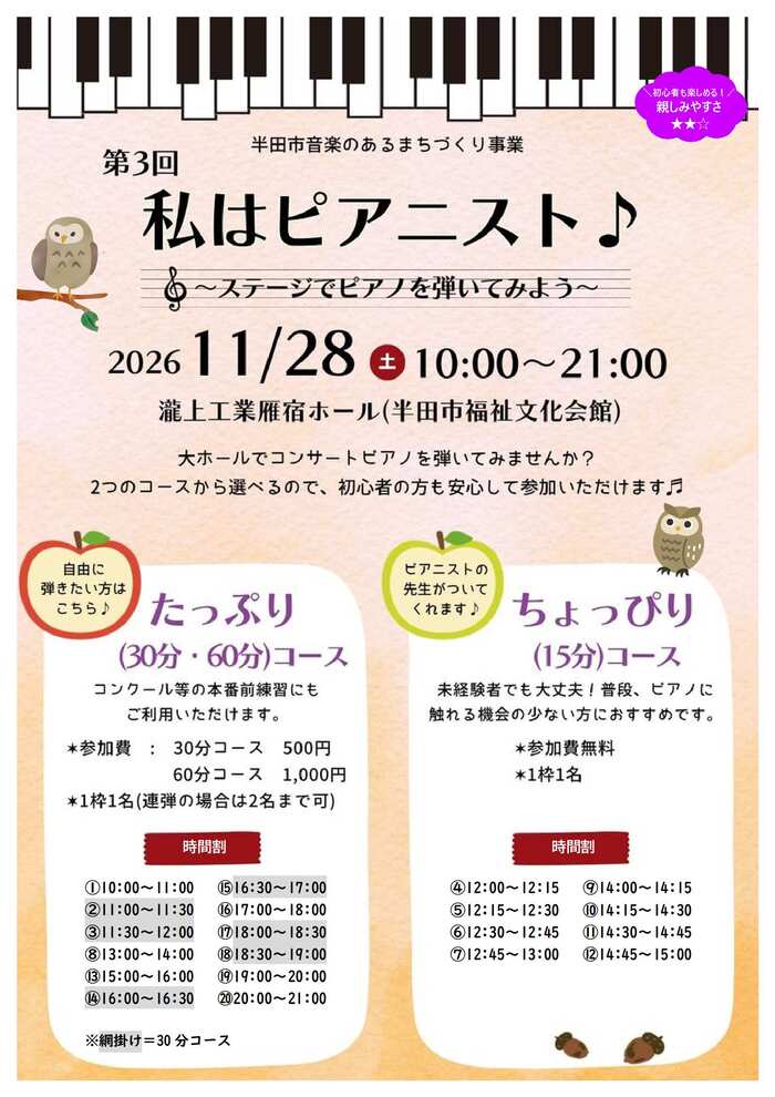 私はピアニストチラシ表面